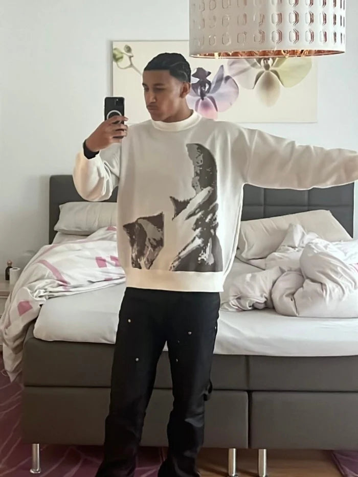 Sweatshirt en tricot "Face Frank Ocean"