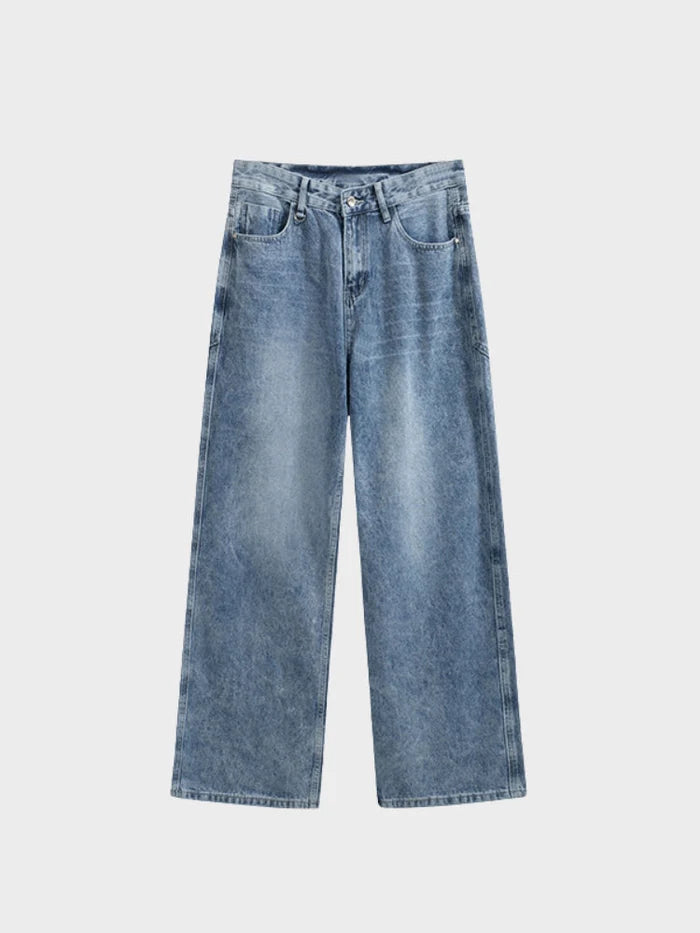 Boutique Baggy Denim Jeans - Grey/Blue