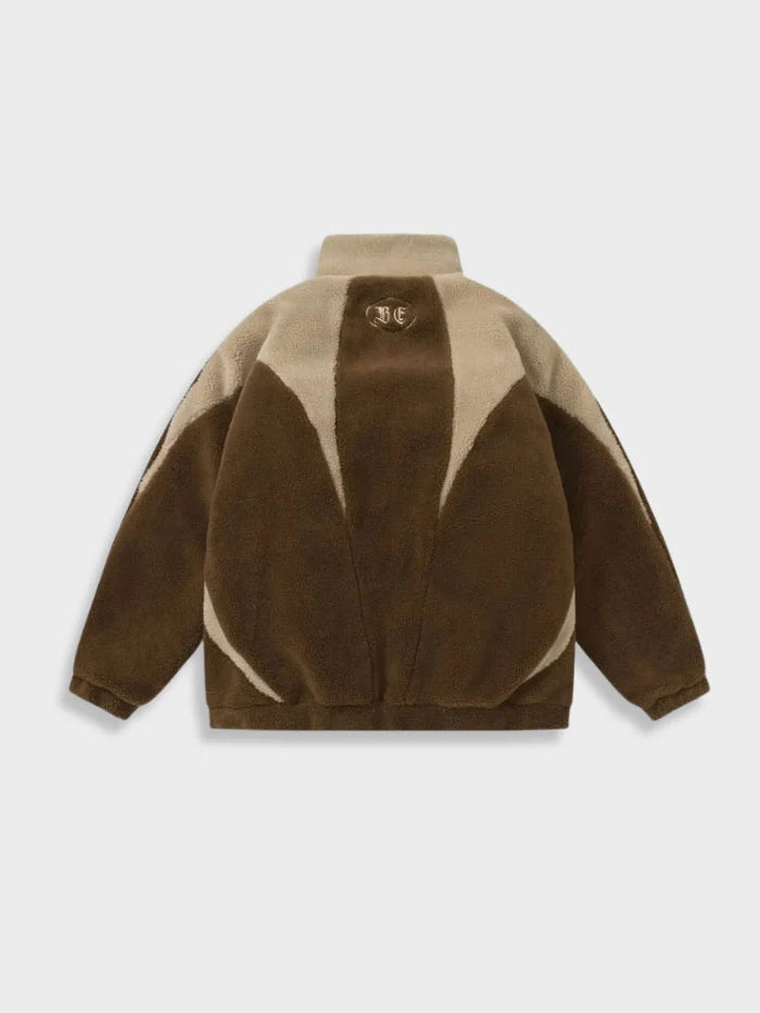 veste sherpa "tiger" porté vue de dos