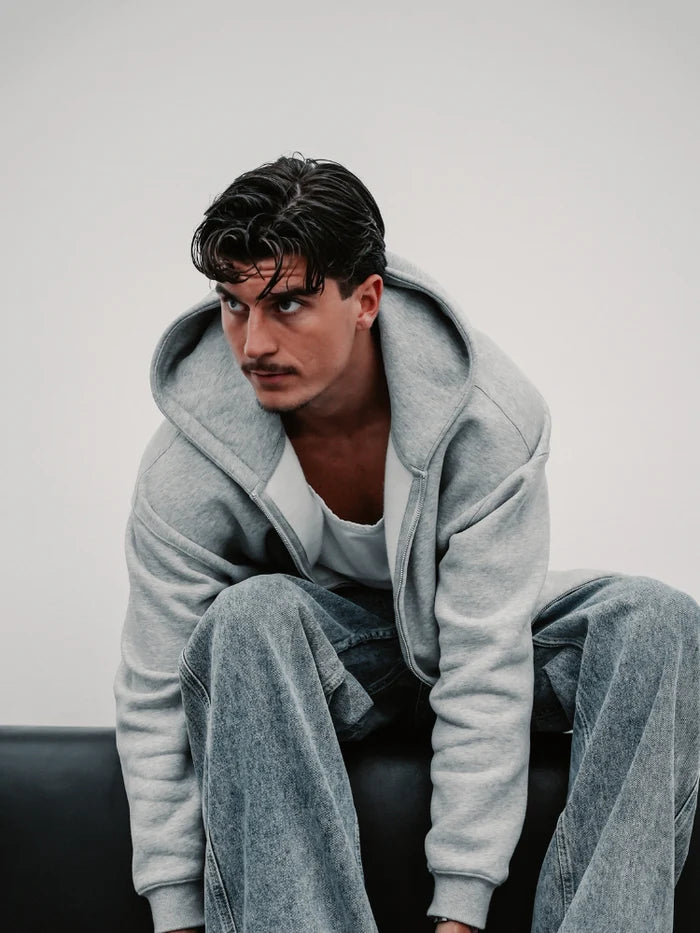 Sweat à capuche zippé de qualité 350 g/m²