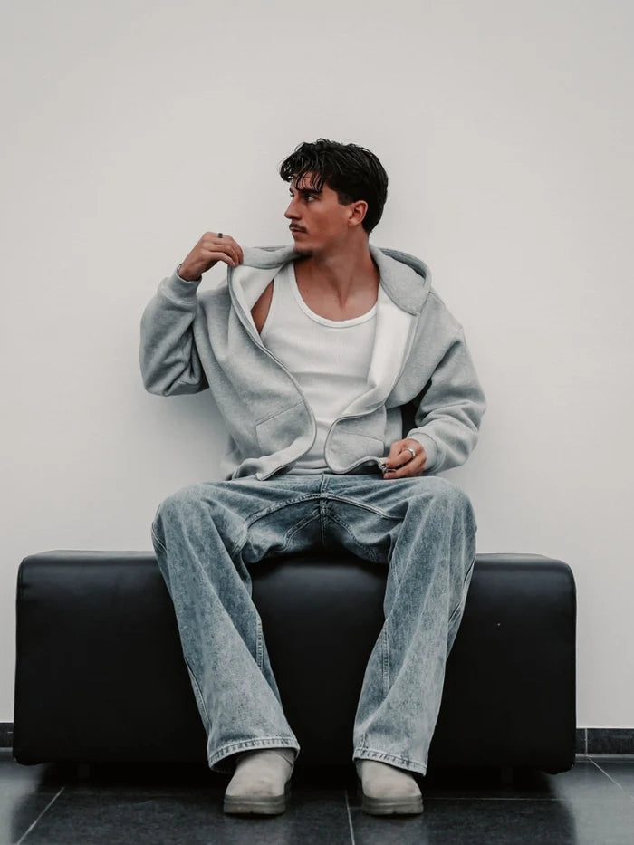 Sweat à capuche zippé de qualité 350 g/m²