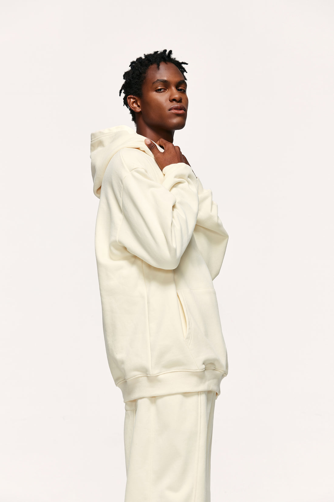 hoodie oversize cream