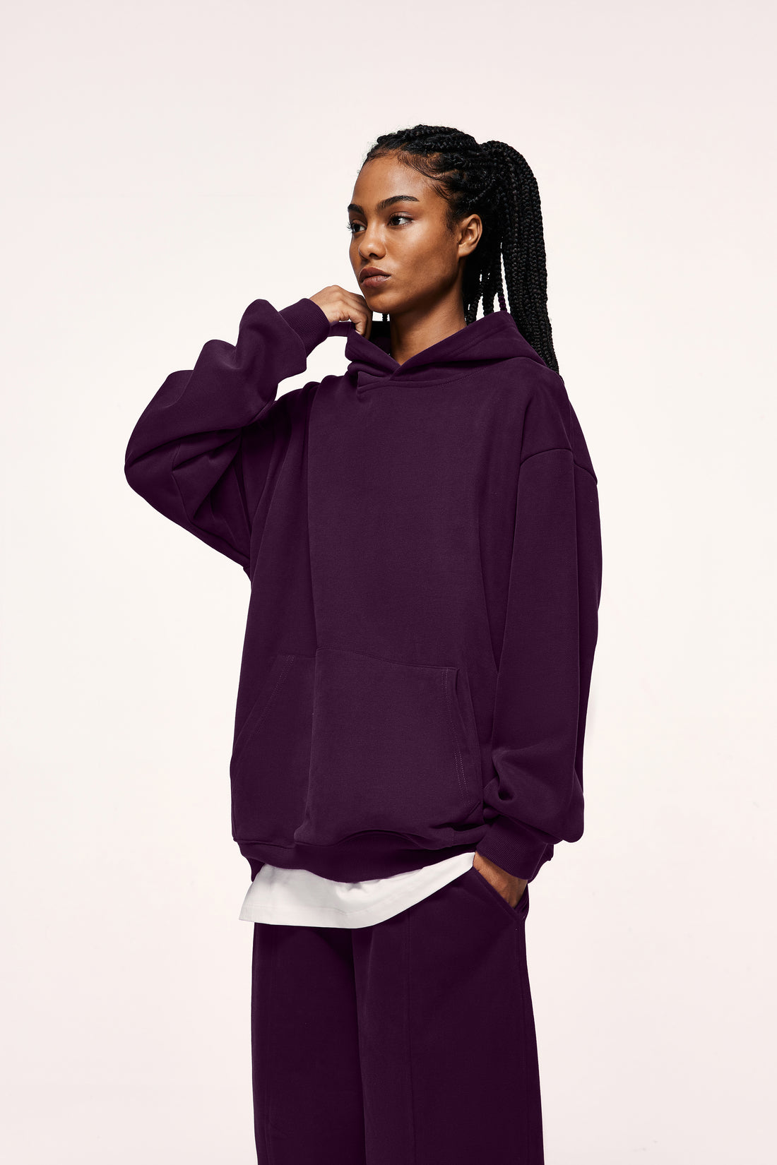 hoodie oversize velvet