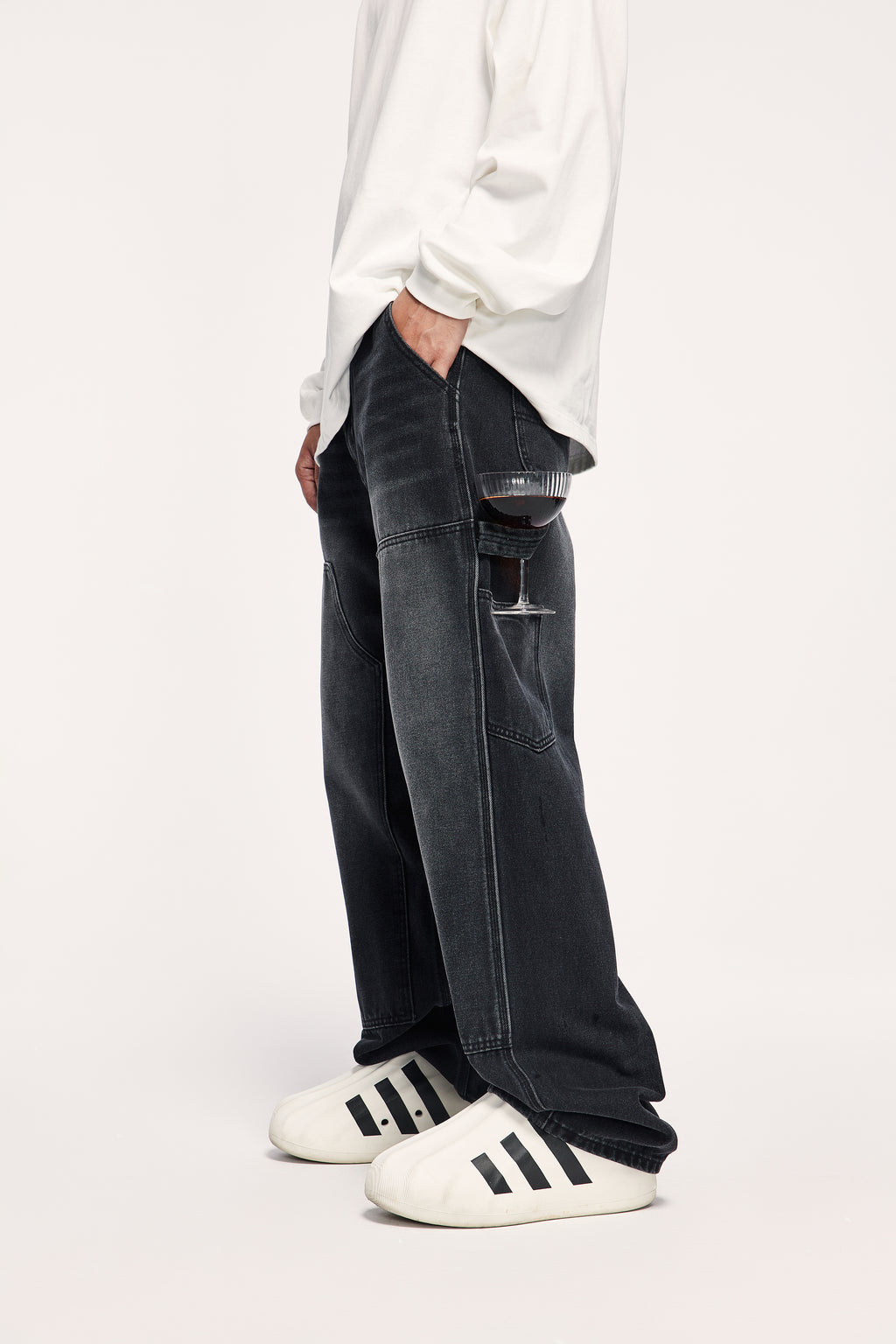 jean oversize noir