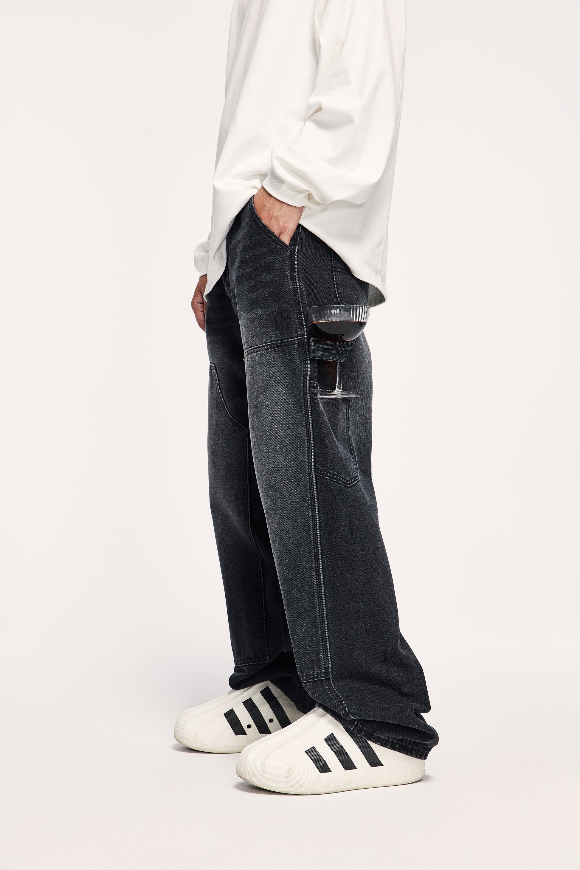 jean oversize noir