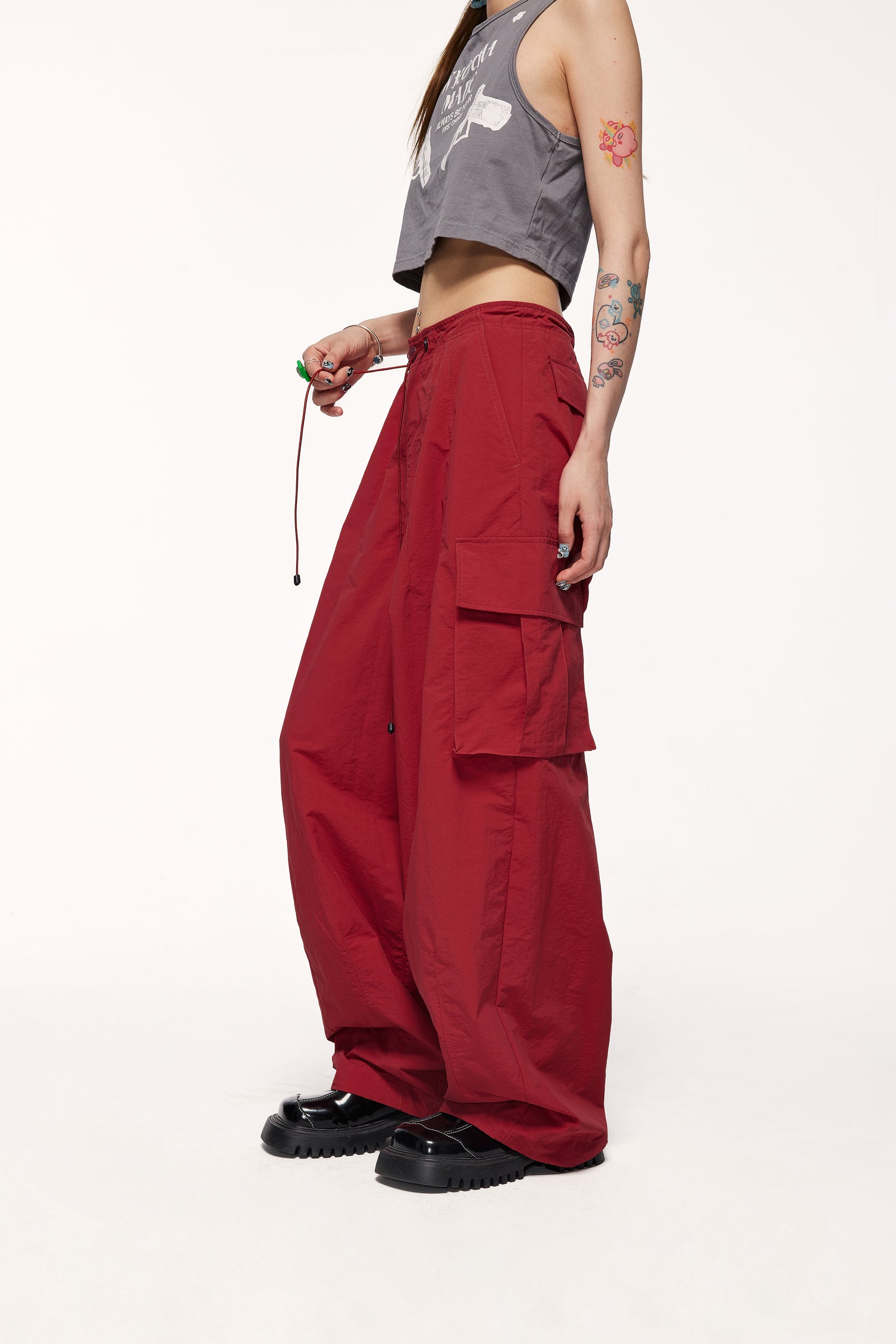 pantalon cargo brushed