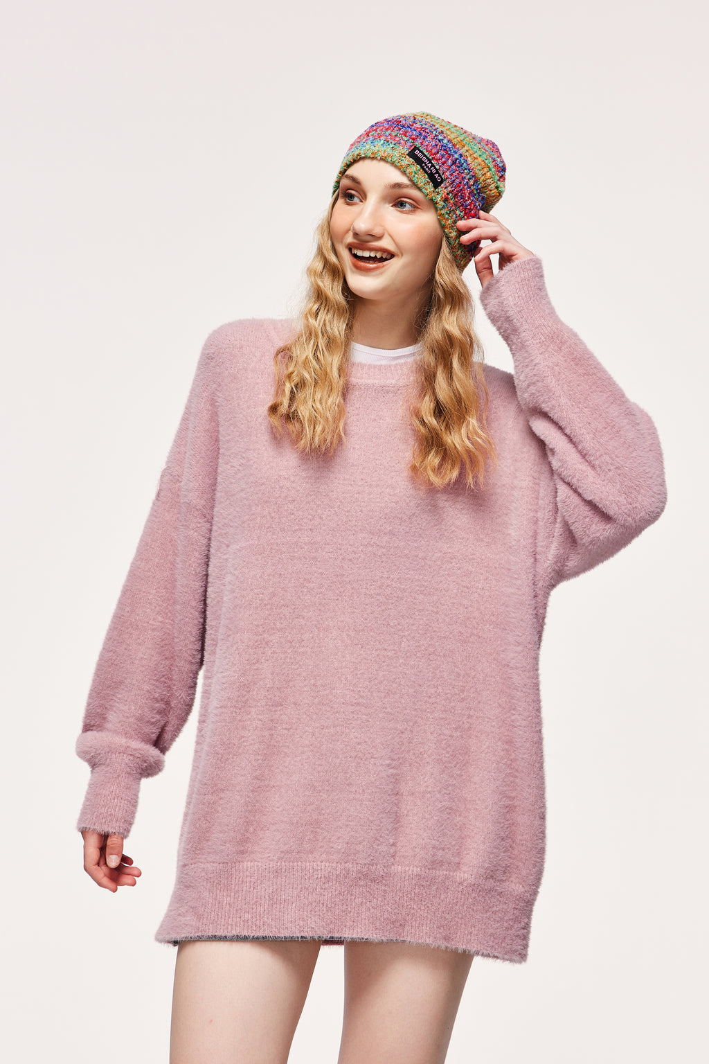 pull rose femme