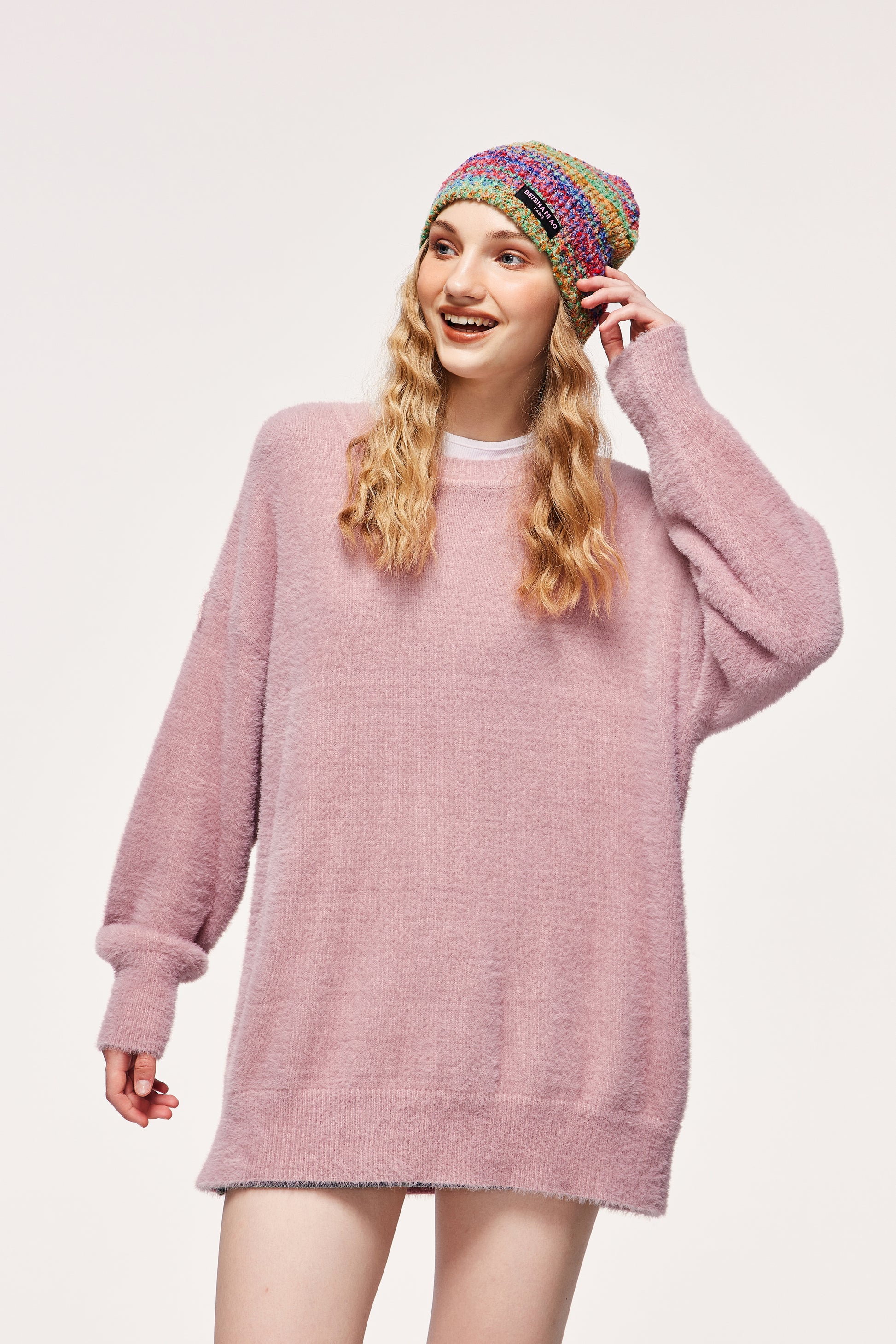pull rose femme