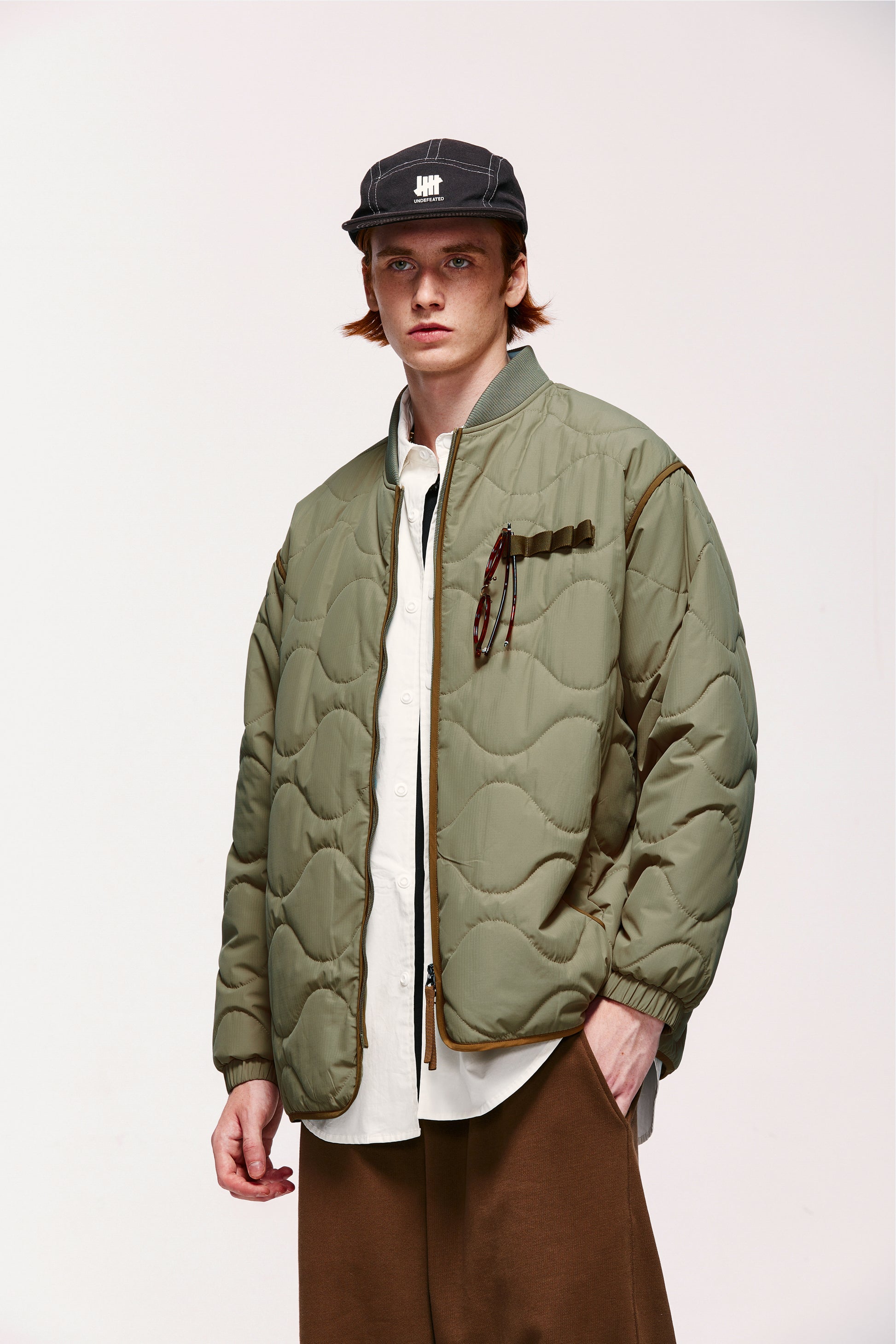 veste matelassée khaki