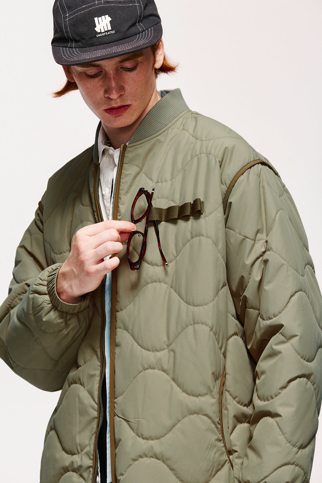 veste matelassée khaki