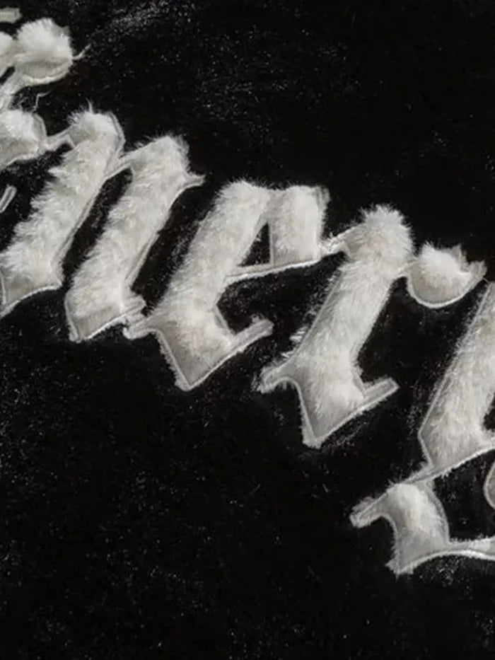 veste polaire streetwear "street letter" détail zoom graphisme/logo