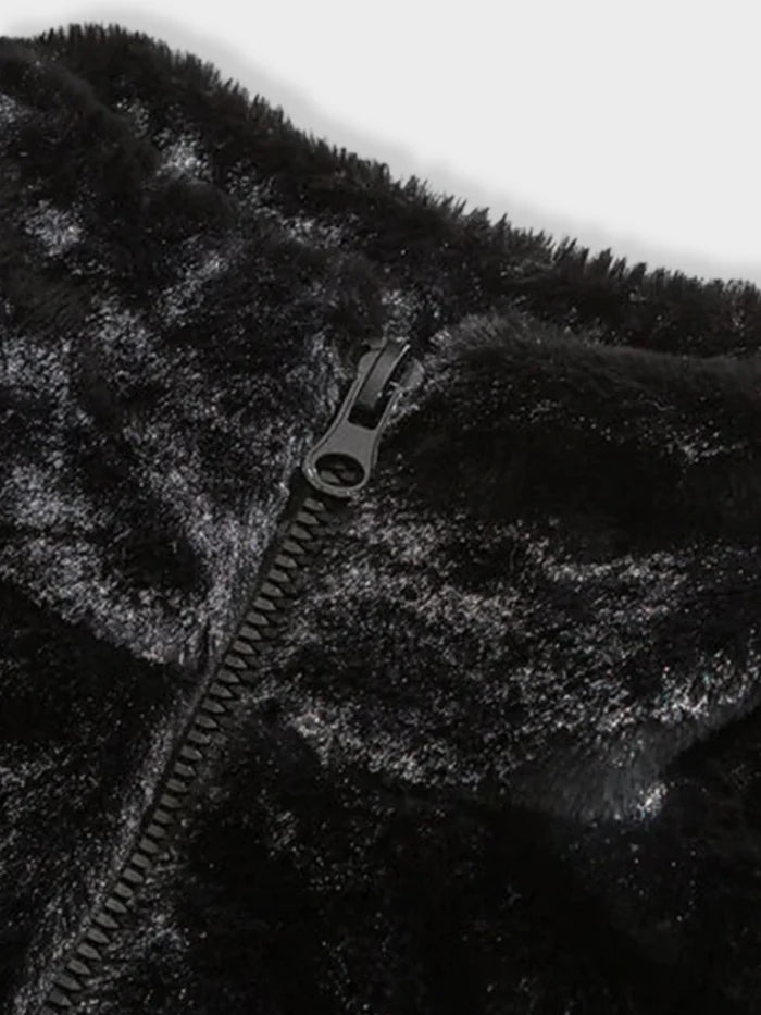 veste polaire streetwear "street letter" détail matière et coutures