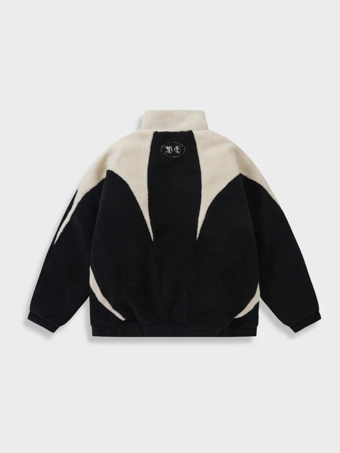 veste sherpa "tiger" porté vue de dos en situation urbaine