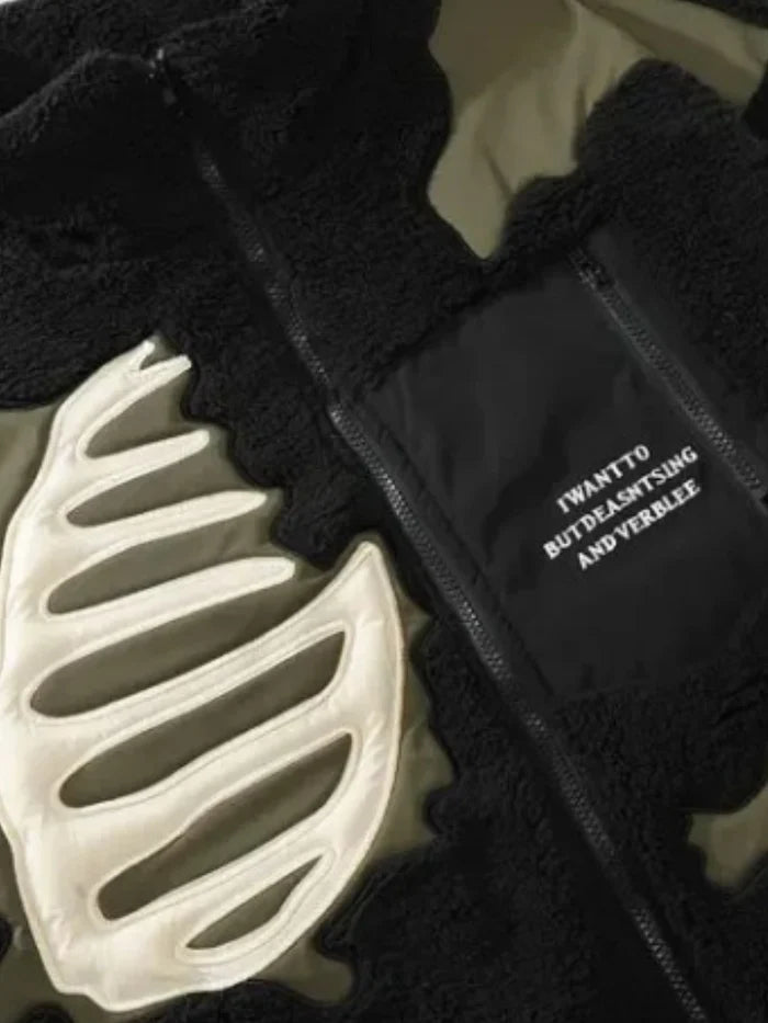 veste squelette détail graphisme