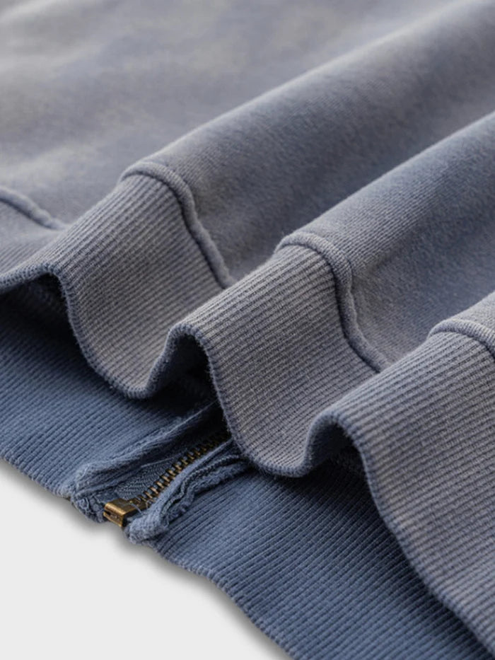 Sweat à capuche zippé "Délavé dégradé" 330 g/m²