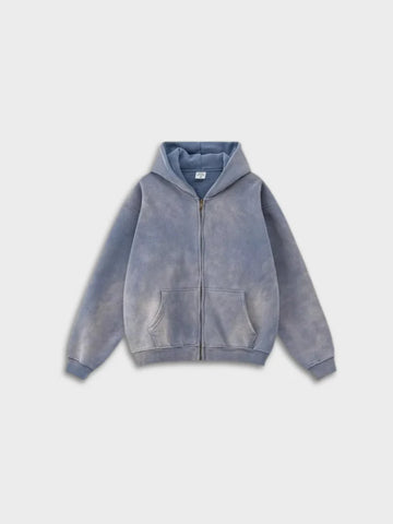sweat zippé délavé dégradé 330 g/m² – BTQS