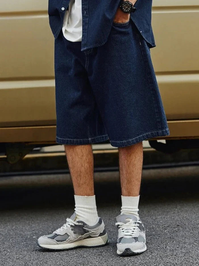 Short en jeans vintage oversize "Boutique"