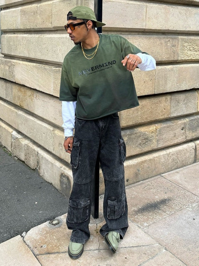 T-shirt délavé "Nevermind"