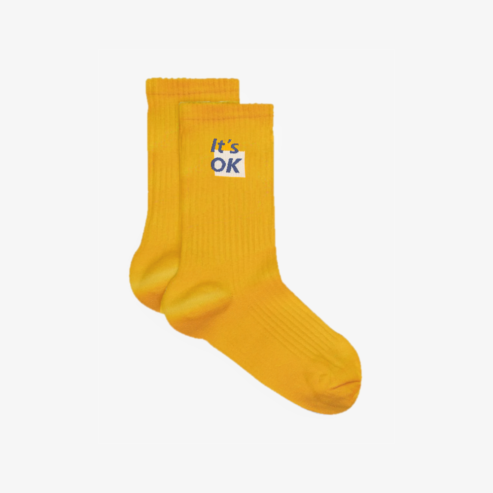 chaussette jaune streetwear