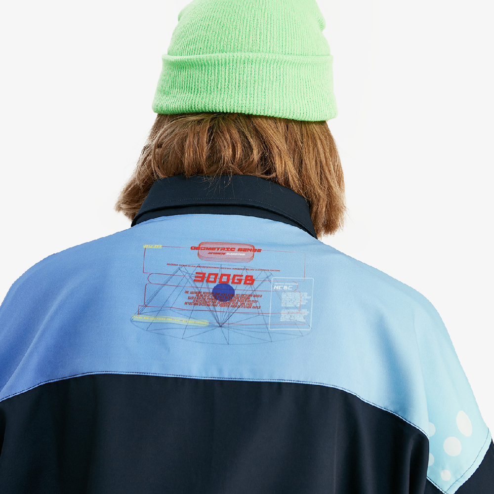 chemise streetwear bleu