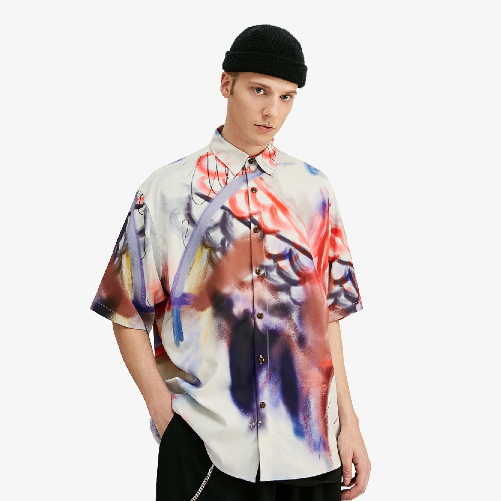chemise oversize motif