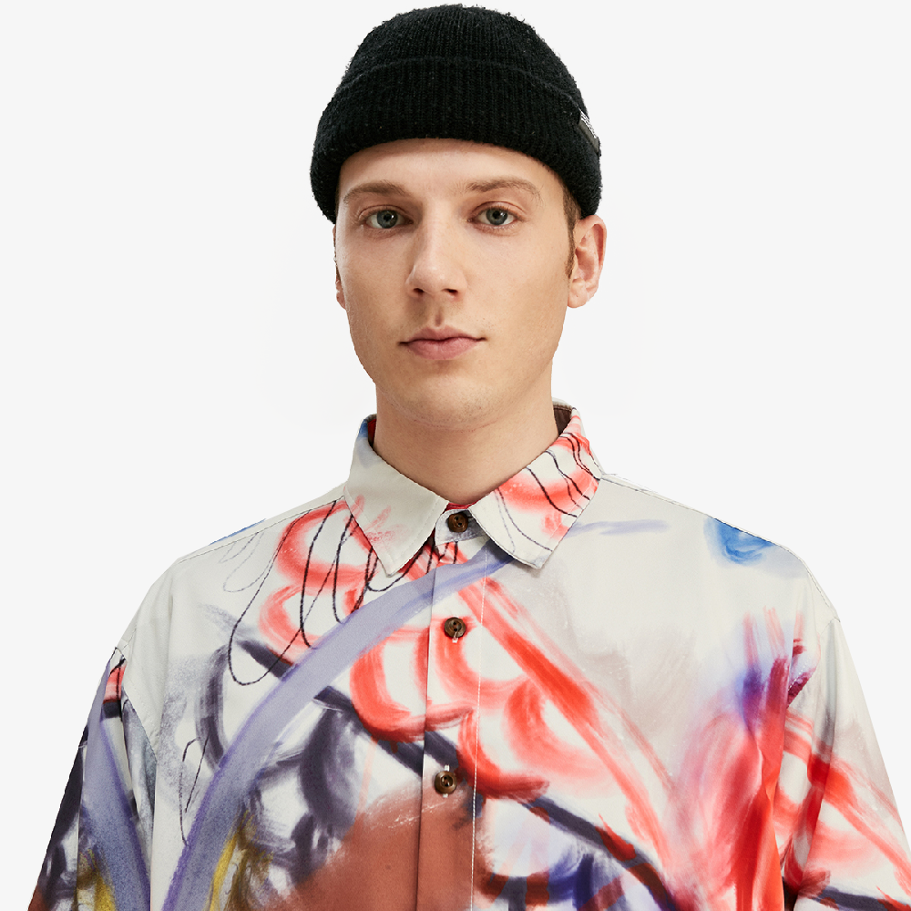 chemise fine à imprimé