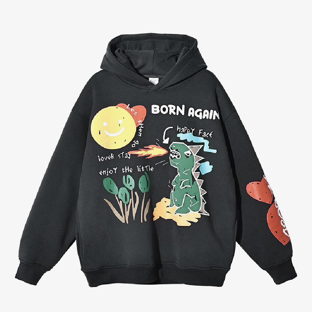 Hoodie noir Streetwear