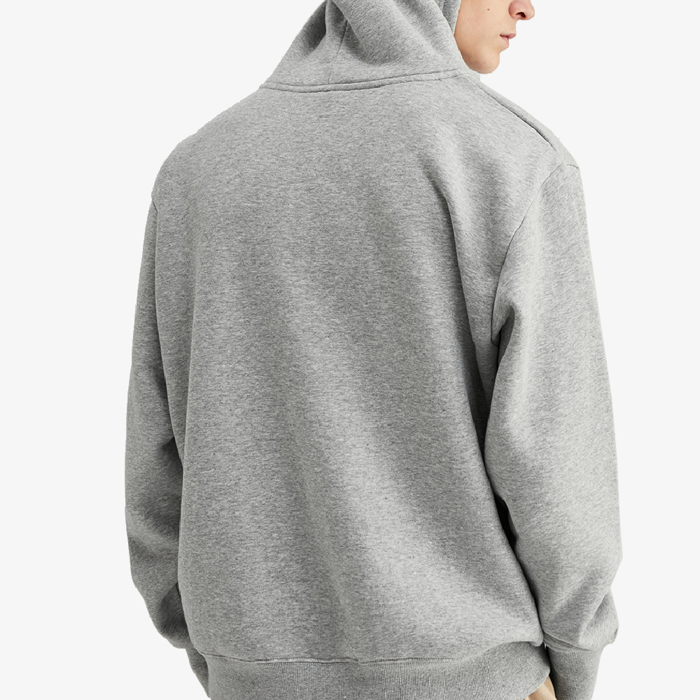 pull à capuche gris