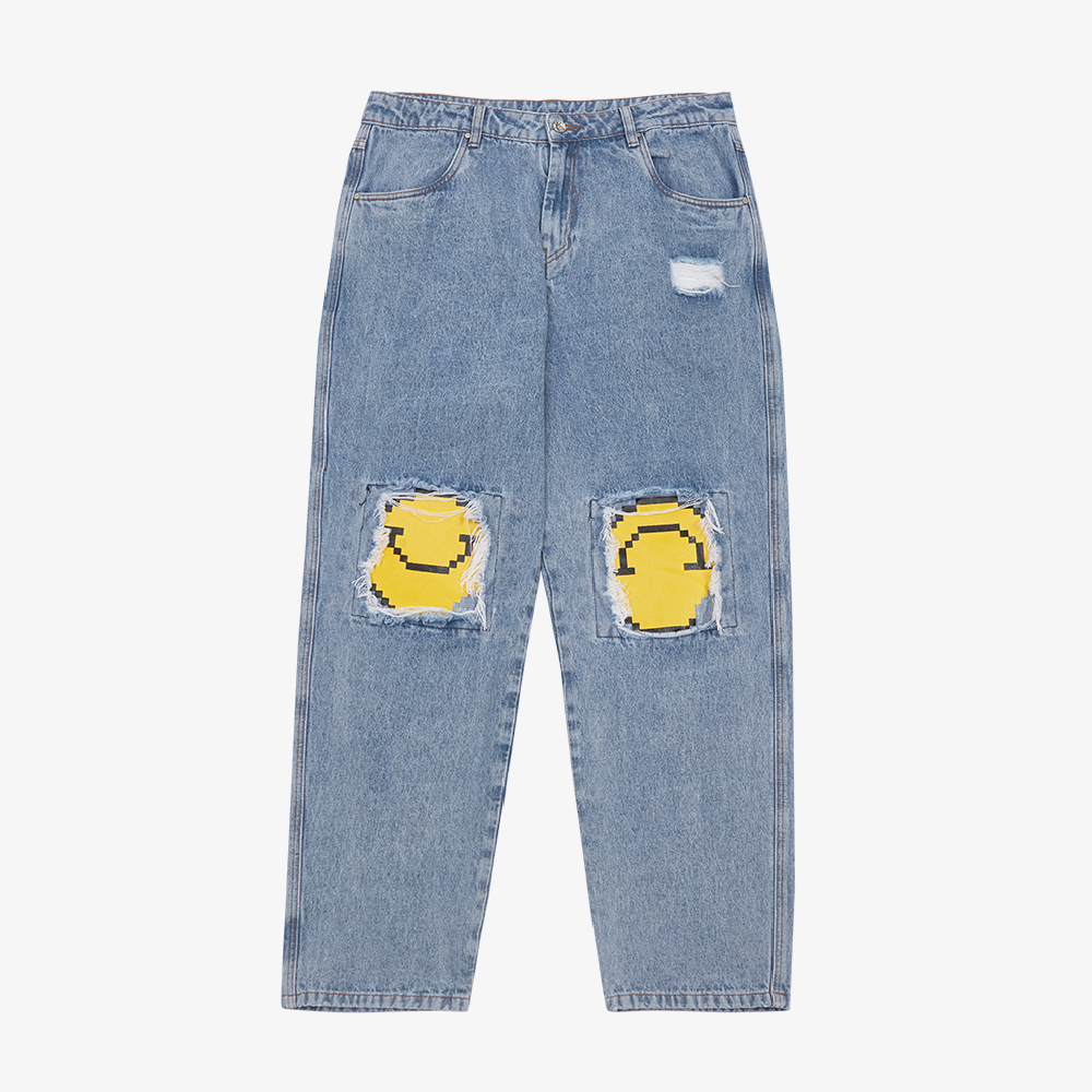 jean baggy avec smiley