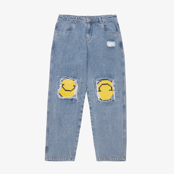 jean baggy avec smiley
