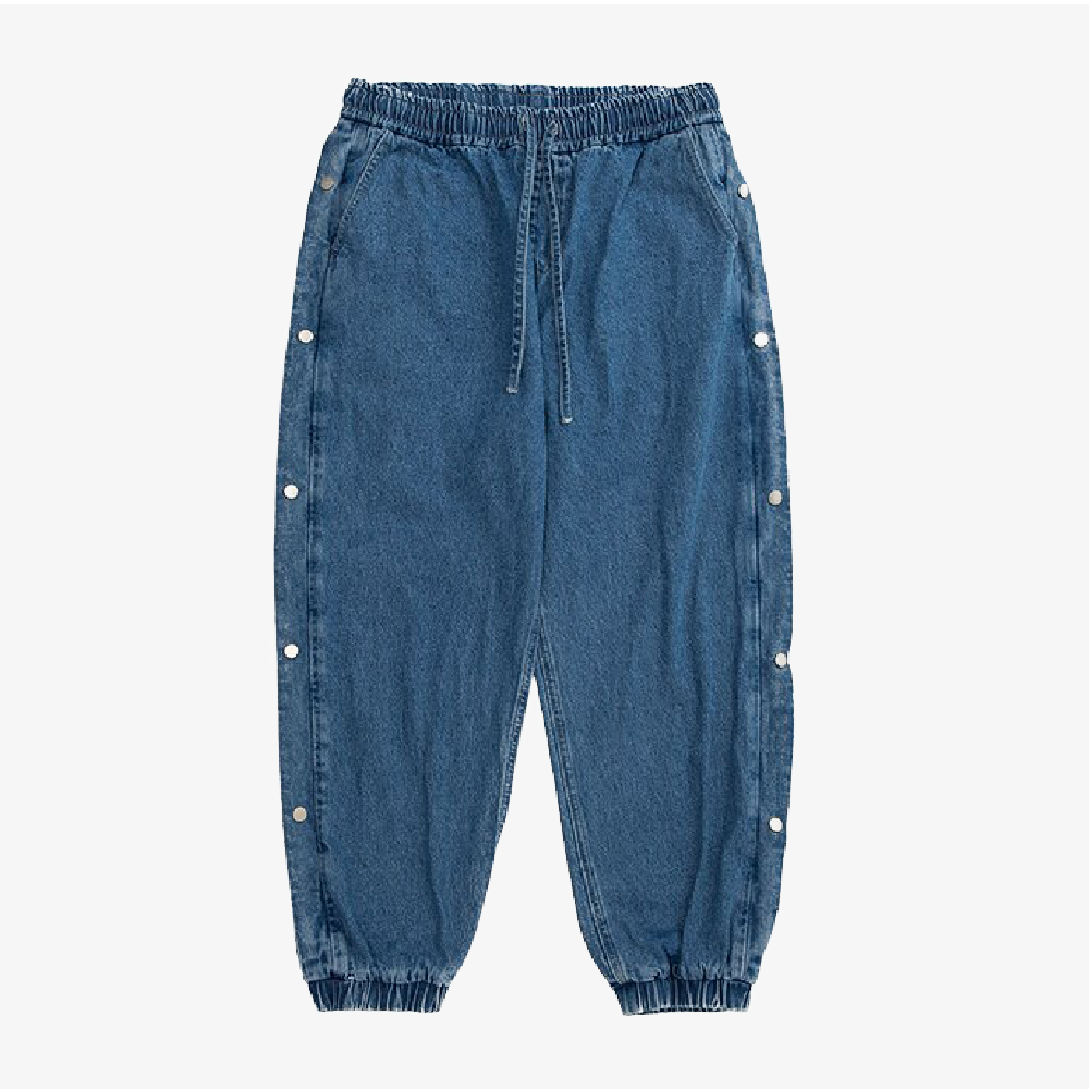 Jean Baggy Surdimensionné Zewool Pour Homme - Style Y2K Hip-hop - Boutons Inclinés, Coupe Large Confortable