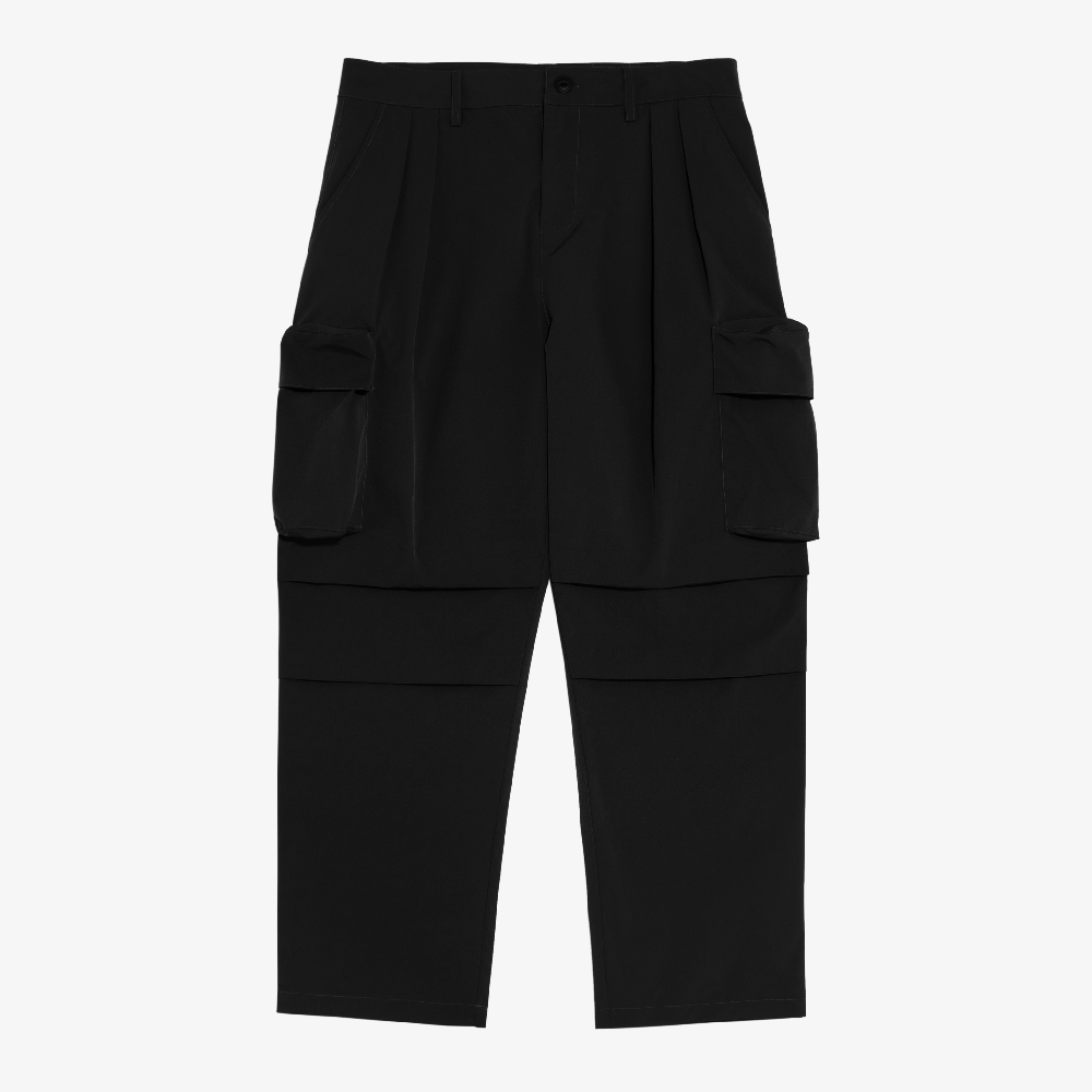 pantalon cargo ajusté noir