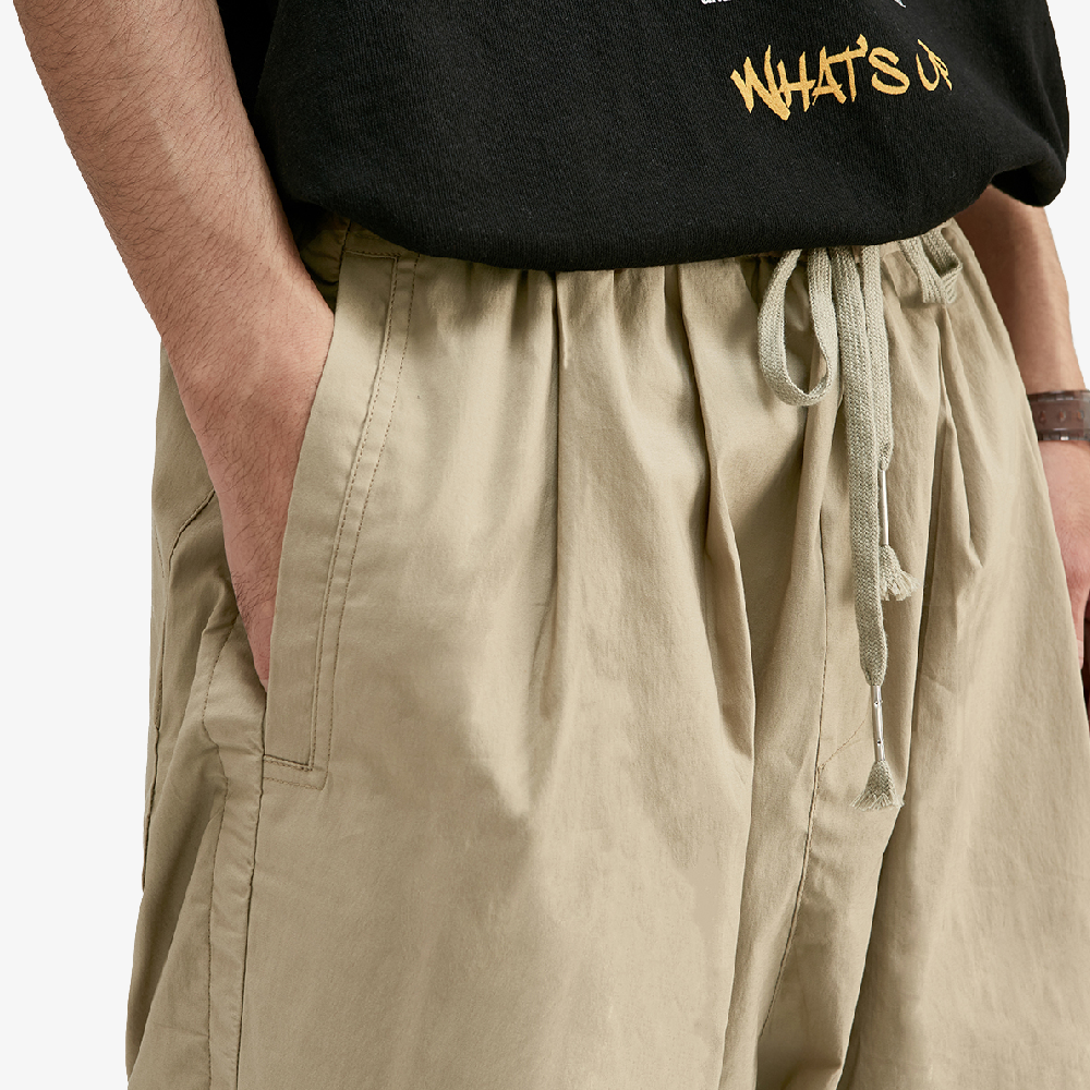 pantalon cargo oversize beige
