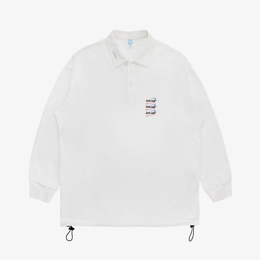 polo manche longue blanc