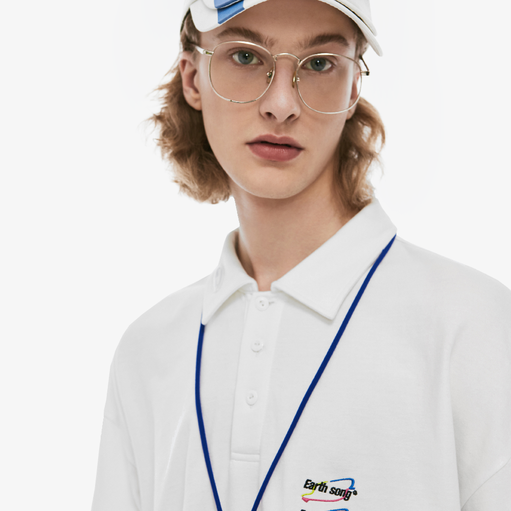 polo manche longue blanc