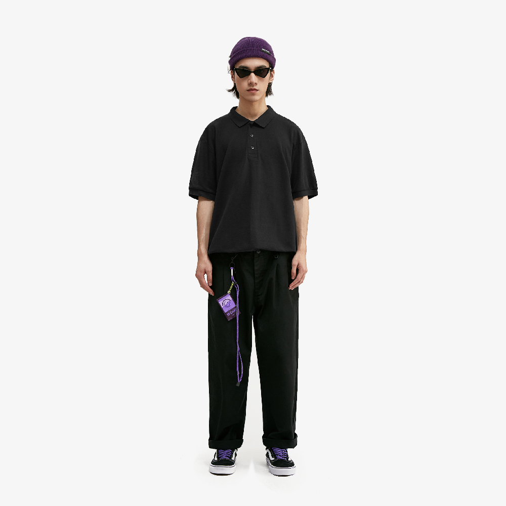  polo manches courtes noir