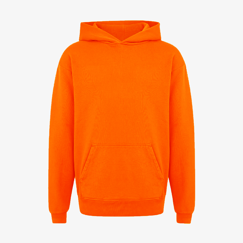 pull à capuche orange