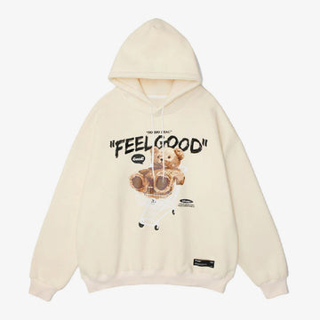 Pull beige oversize