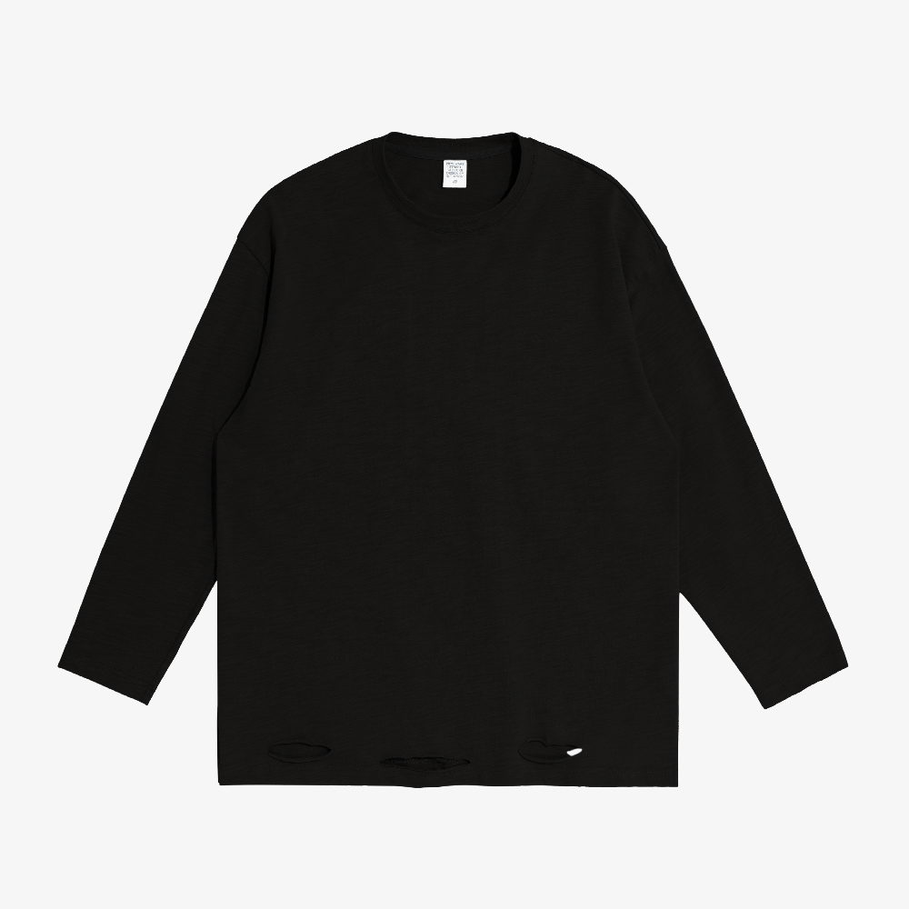 pull déchiré noir
