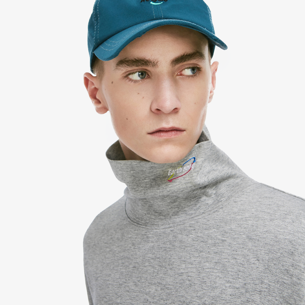 pull gris streetwear manche longue