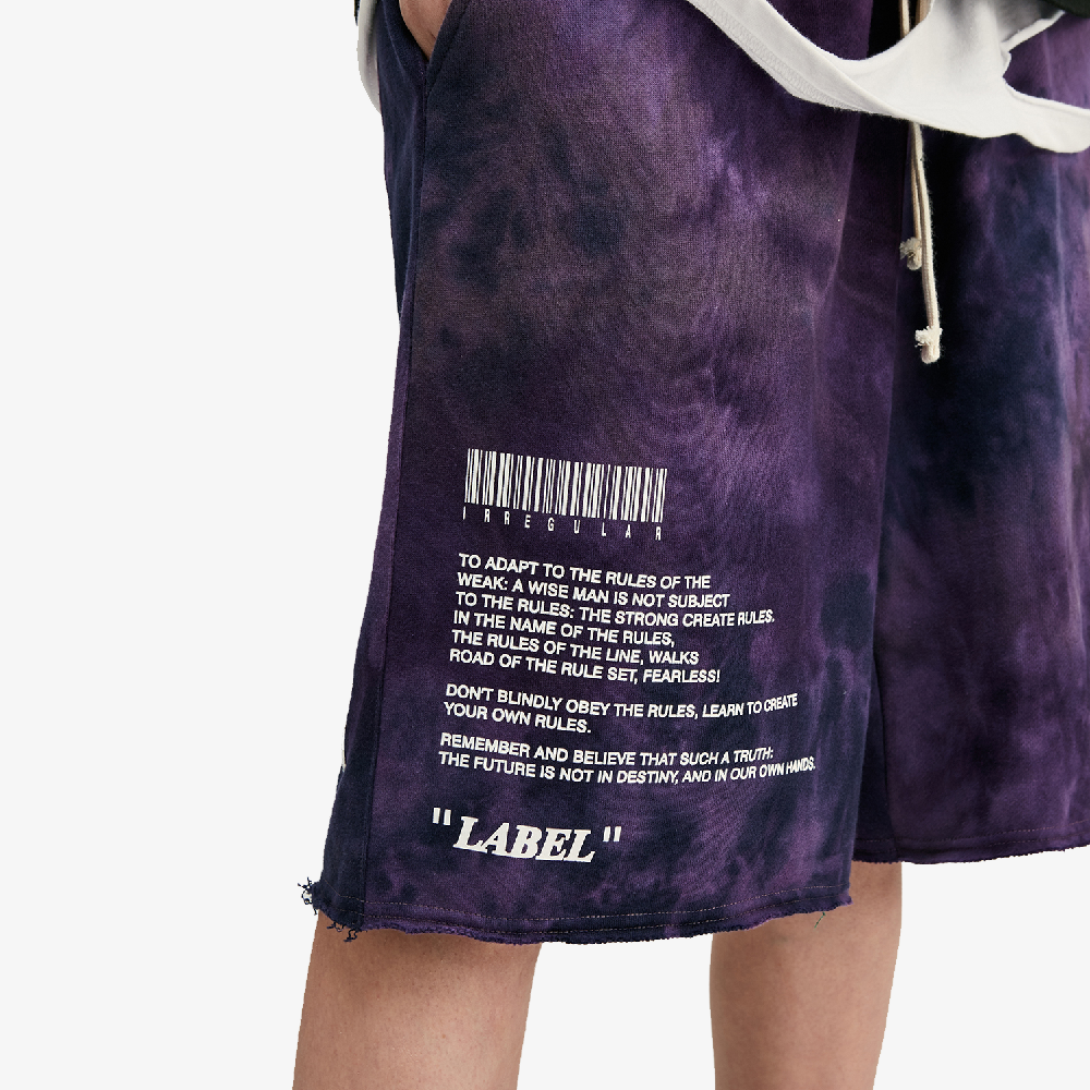 short tie-dye