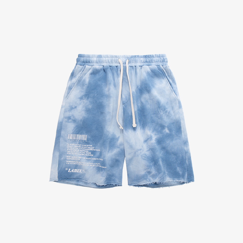short tie-dye