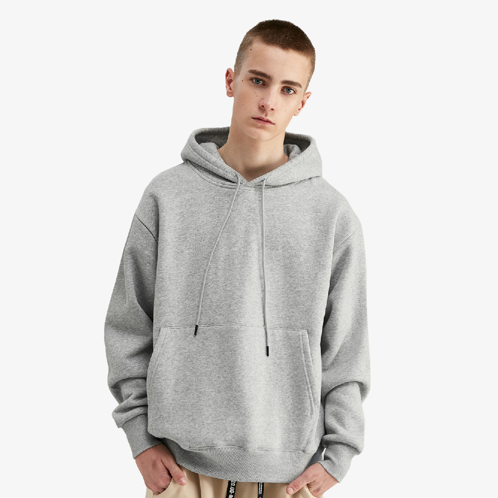 sweat à capuche gris