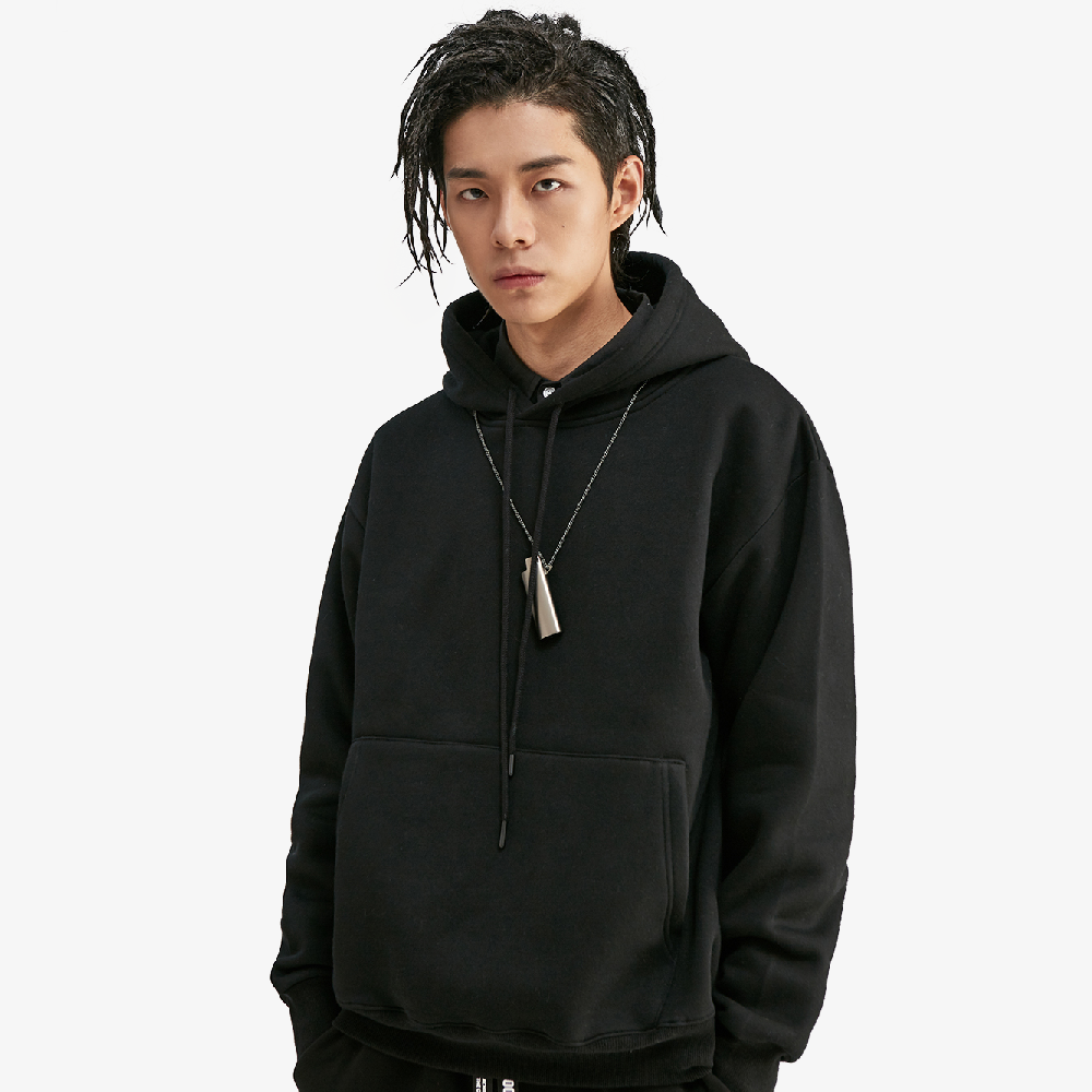 sweat a capuche noir oversize