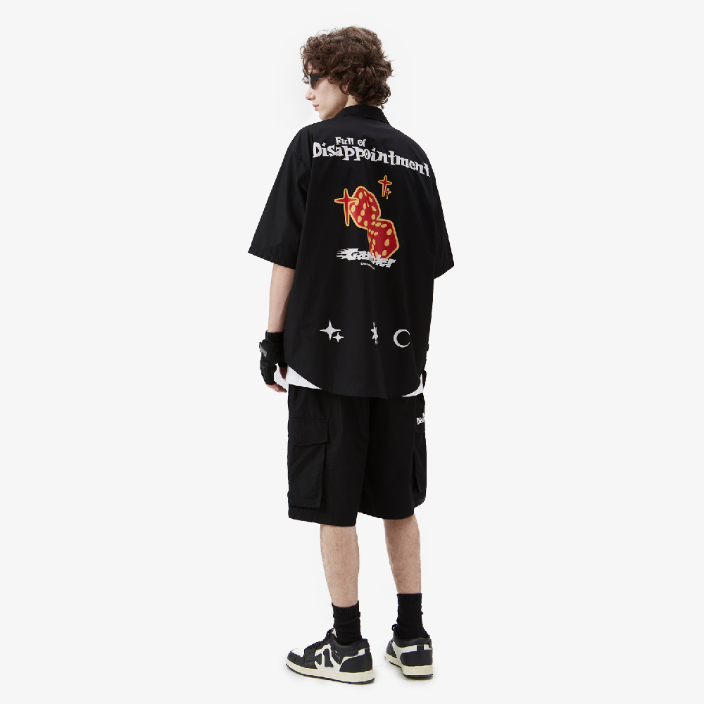 CHEMISE OVERSIZE EN TOILE NOIRE