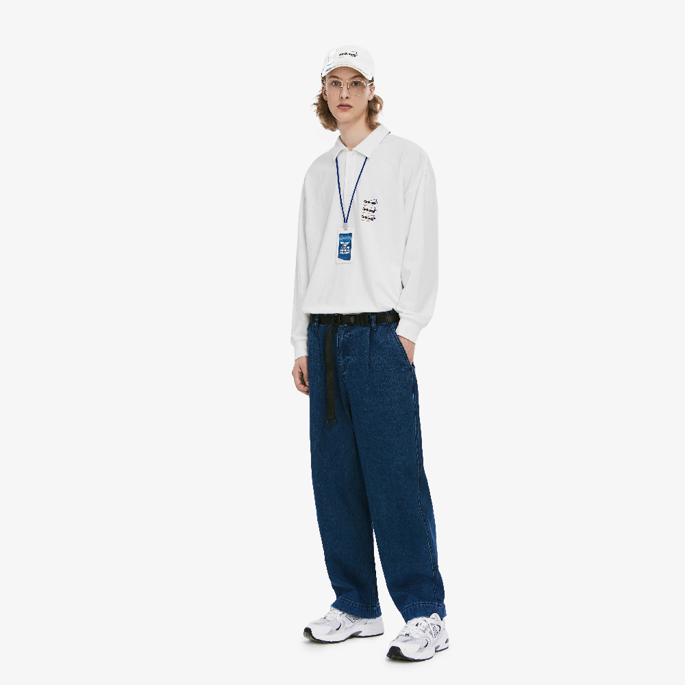 tenue oversize polo blanc