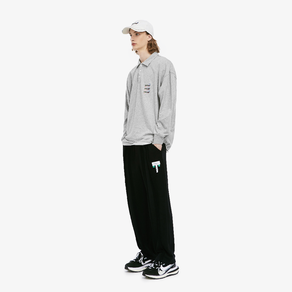 tenue oversize polo gris