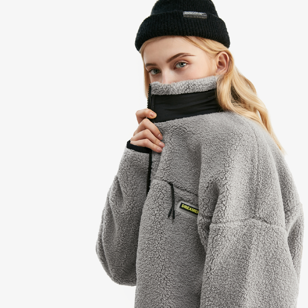 veste polaire grise
