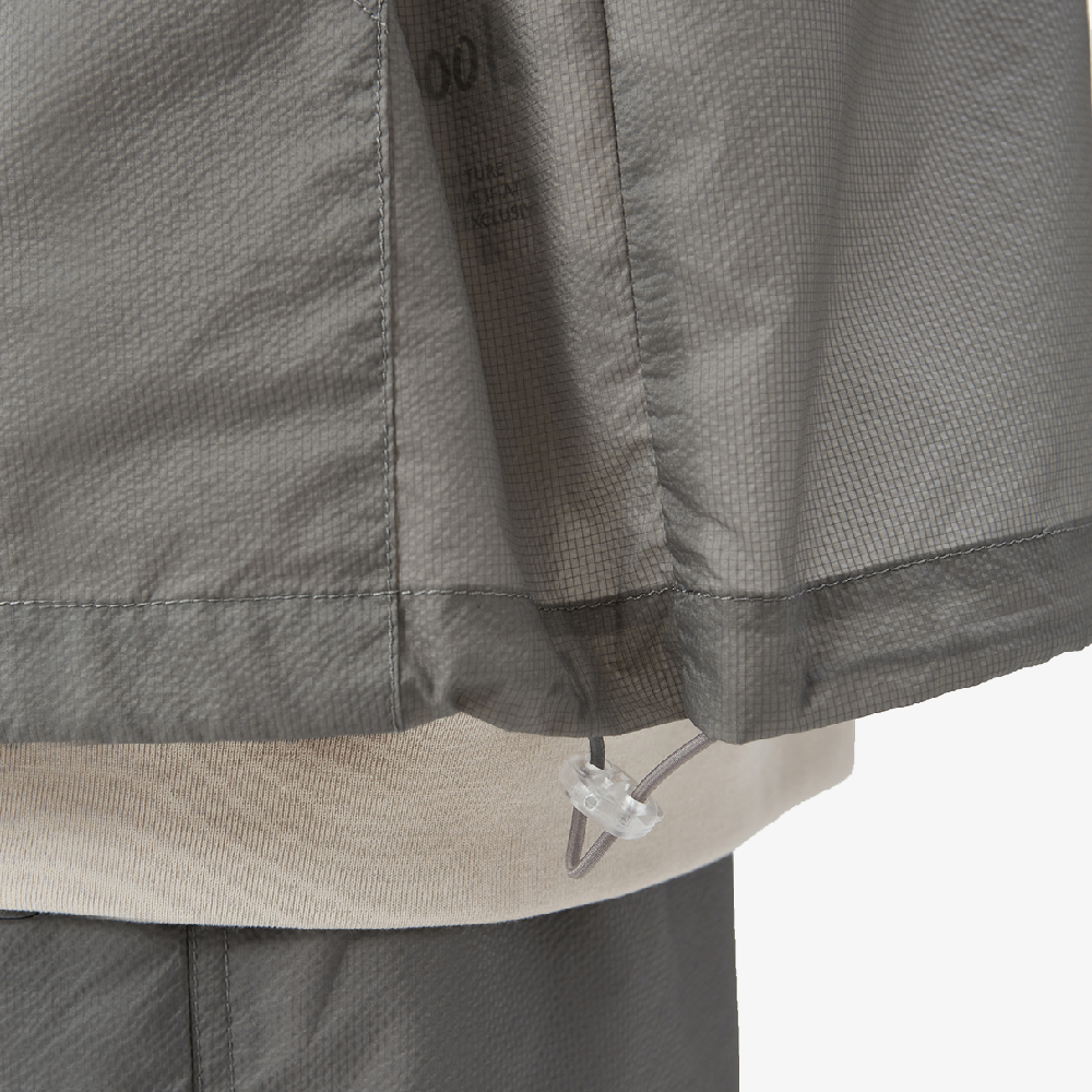 veste technique en nylon gris