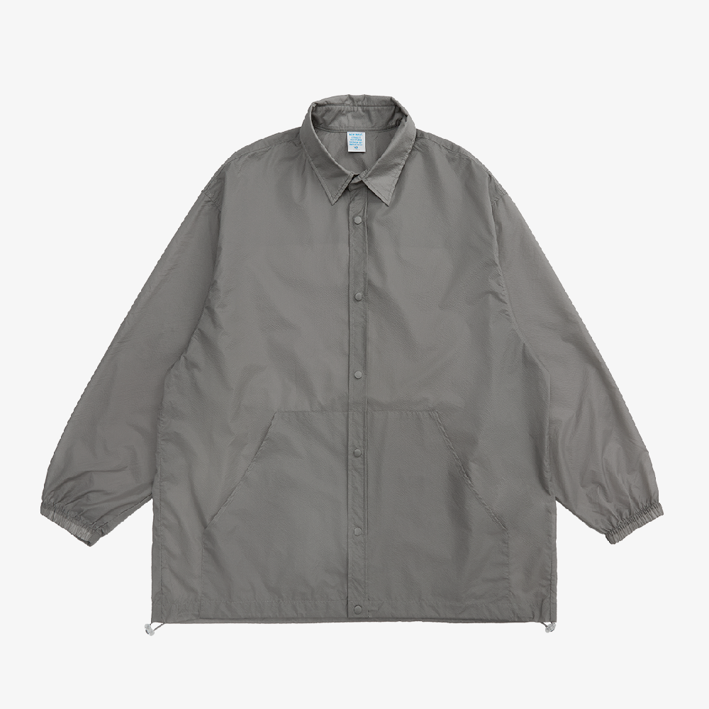 veste technique en nylon gris